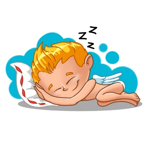 kind, john eva, baby, schlafendes baby, cartoonbabys