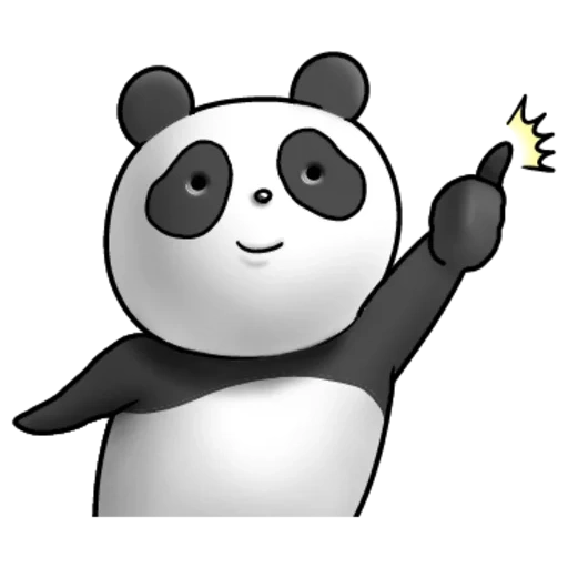 der panda panda, das panda-muster, panda schwarz und weiß
