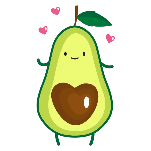 palta, dibujo de la agumina, caricatura de aguacate, ilustración de aguacate, lindos dibujos de aguacate