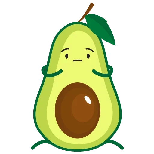 palta, dibujo agudo, caricatura de aguacate, ilustración de aguacate, lindos dibujos de aguacate