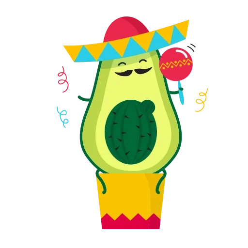 sombrero de aguacate, caricatura de aguacate, aguacate de baile, caricatura de aguacate, sombrero de dibujos animados de aguacate