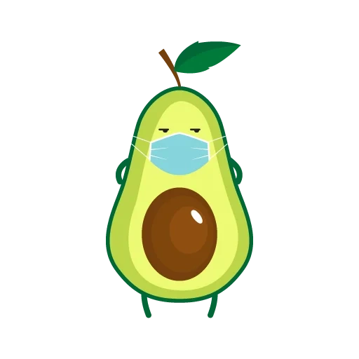 avocado, sad avocado, avocado cartoon, avocado white base, avocado illustration