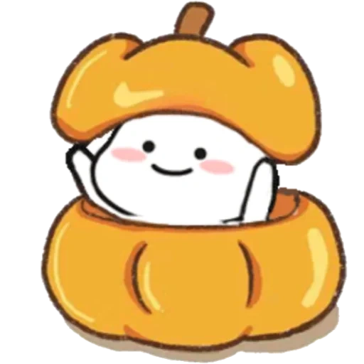 kawai, anime, bread seal, pola yang lucu, kartun wajah bersih