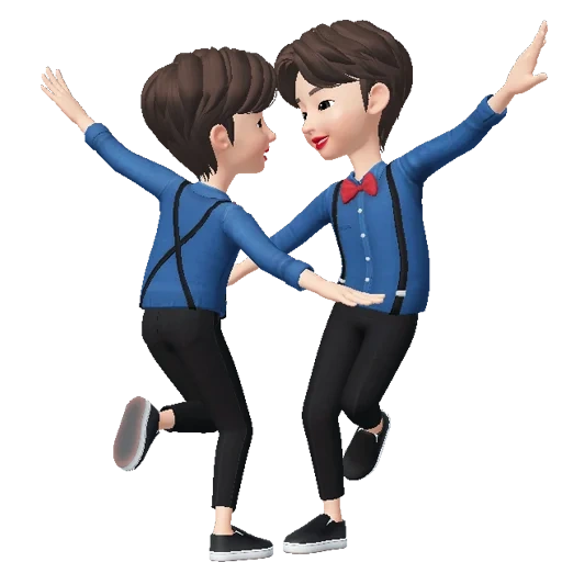 une paire, couples mignons, couples amoureux, peinture de couple, paire de personnages zepeto