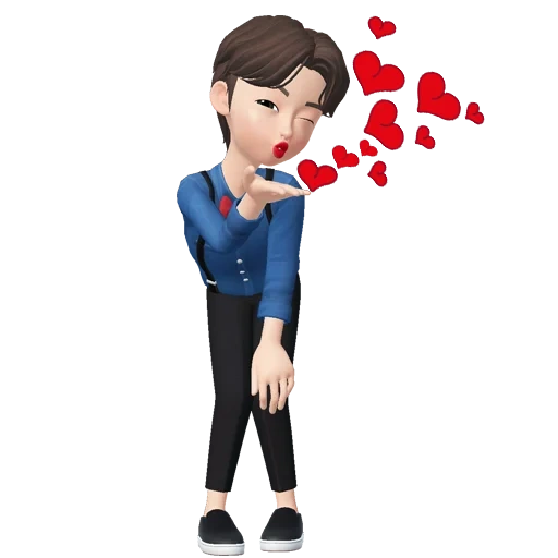 asian, nettes paar, zepeto paar, ein paar muster, inventarillustration