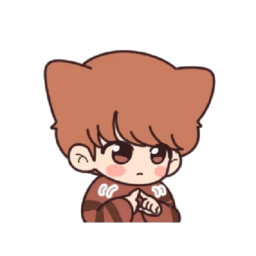 азиат, бтс чиби, bts chibi, рисунки кавай бтс, wanna one джихун чиби