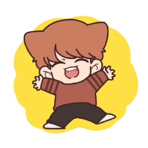 chibi, anime, bts fanart, bts charaktere