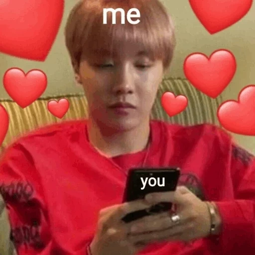 kpop bts, hoseok bts, bts memes amor, bts amor amor, bts meme me corazones