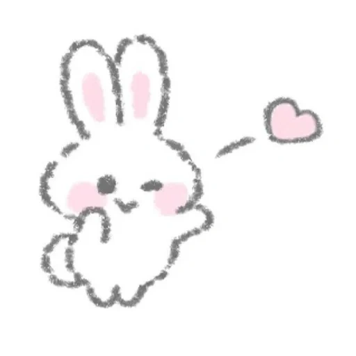 little rabbit, little rabbit, cute little rabbit, hi rabbit, rabbit sticker