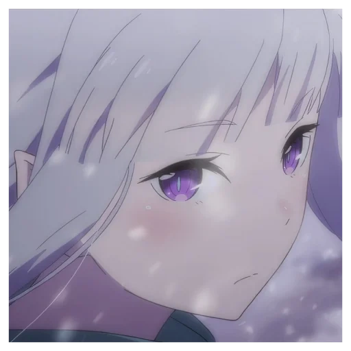 animation, cartoon cute, anime girl, cartoon character, emilia re zero crying