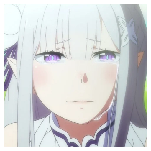 девушки аниме, emilia re zero, re zero 2 эмилия, эмилия аниме сотня, прелести жизни аниме