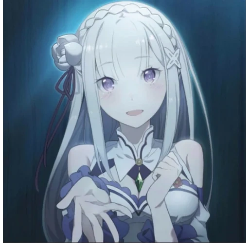 anime girl, amelia ray zero, emilia re zero, re zero 2 emilia season, emilia is afraid of re zero