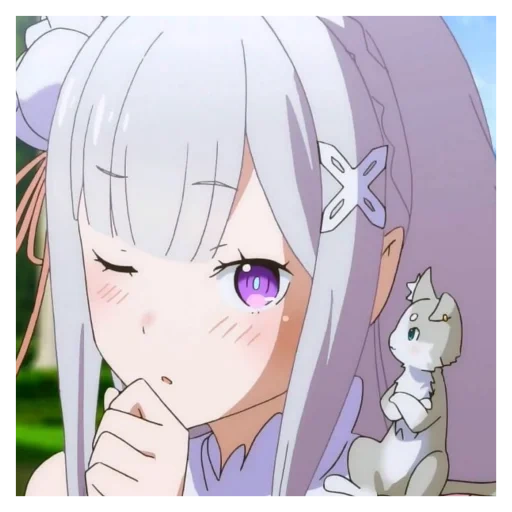 chica anime, emilia re cero, hermoso anime, personajes de anime, emilia re cero anime