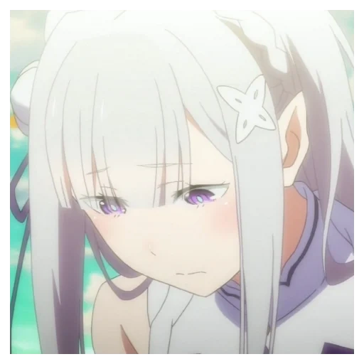 anime, anime mädchen, emilia re zero, anime charaktere