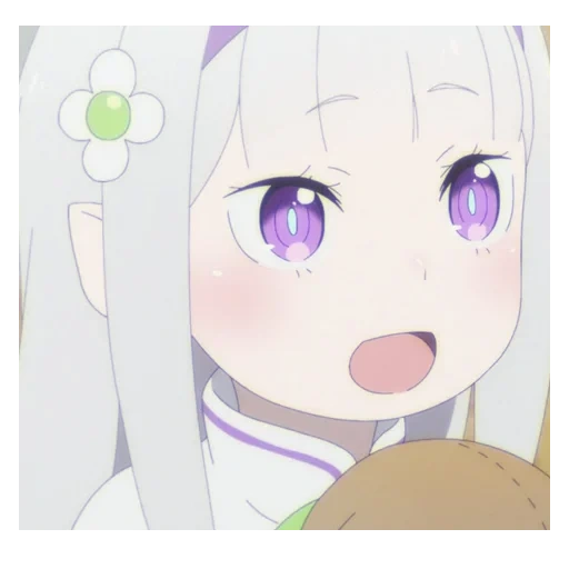 tamiser, anime, emilia re zéro, personnages d'anime, little emilia re zero