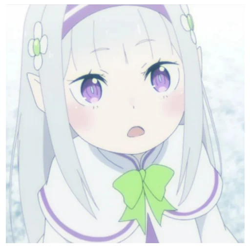 anime lucu, emilia kawaii, re zero emilia, karakter anime, pola anime lucu