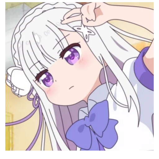 menina anime, amelia ray zero, emilia re zero, emilia re zero, papel de animação