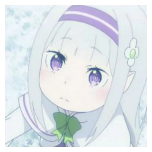 animation, cartoon cute, anime picture, emilia re zero, cartoon pattern is cute