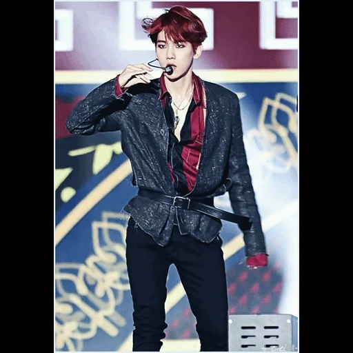 carnell, bakhenheit bakhenheit, punk baek hyung, exo baekhyun, byong bekhyon vestito rosso