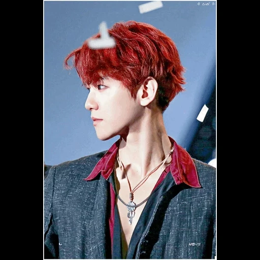 pak chanyeol, baekhyun exo, exo lotto bechen, exo baekhyun red, bekhen with red hair