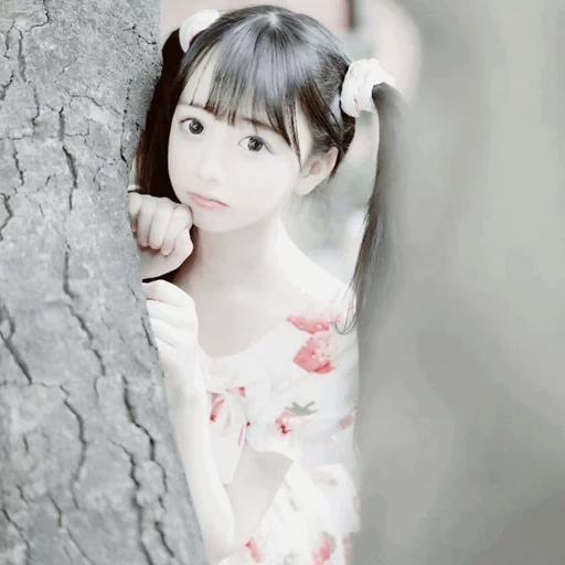 girl, asian, cherry blossoms, little girl, asian girls