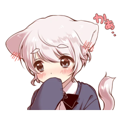 chibi kun, chuanwai anime, cute anime, mafu mafu chibi, cat boy anime