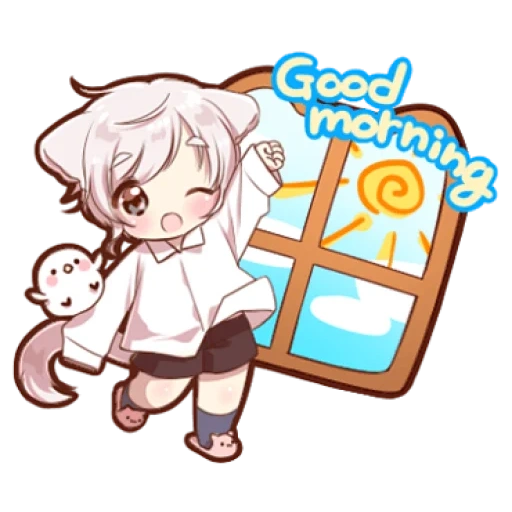 chibi, noko chibi, the rabbit kun, anime cute, chinesische aufkleber für innere medizin