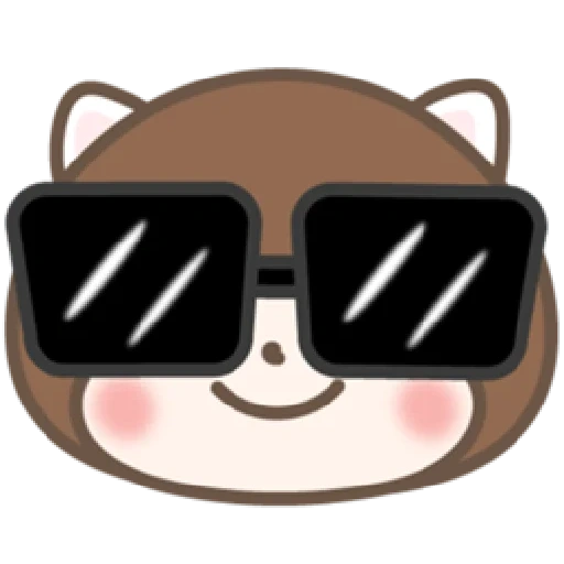 bello, emoticon cool, icona del gatto carino, l'icona del panda malvagio