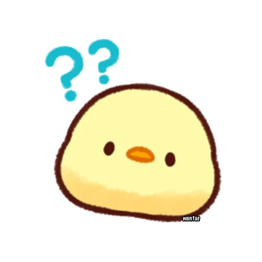 милые рисунки, милые рисунки легкие, soft and cute chick emoji, милый цыплёнок эмодзи арт, каваи