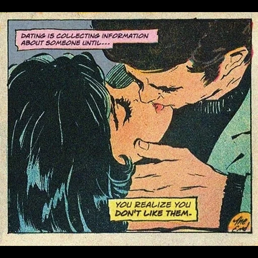 feminismo, chica cómica, beso cómico, cómics de arte pop, comics lust art