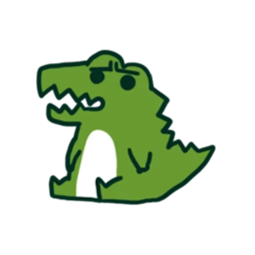 les dinosaures sont mignons, dinosaure vert, dinosaure crocodile, crocodile crocodile, petit dinosaure