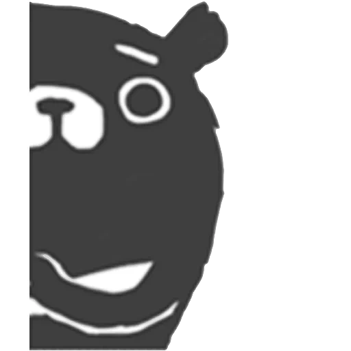signo, oso logo, icono vectorial, símbolo hipopótamo, oso pictograma