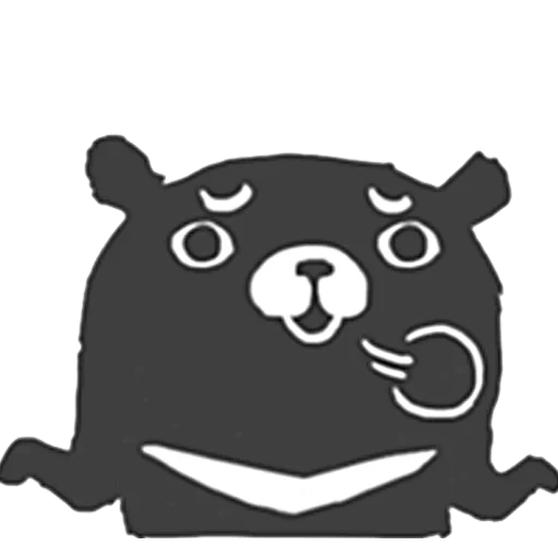 logo, pedobir, l'orso è nero, simbolo dell'ippopotamo