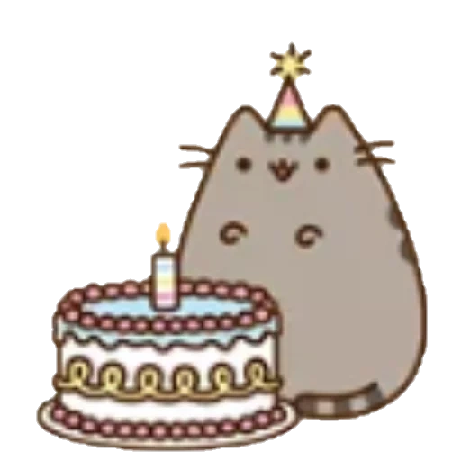dr kurt pushin, pushin le chat du gâteau, gâteau au chat poussin, motif pushen mignon, anniversaire de cat pushen