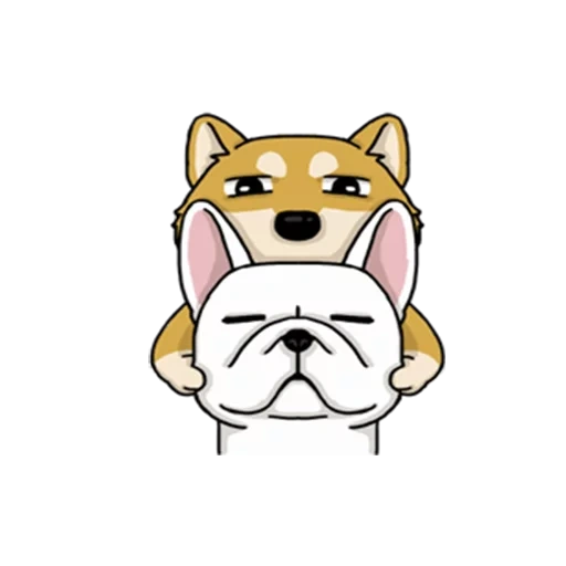 line, bulldog, anjing ini, anjing akita, emoji keji