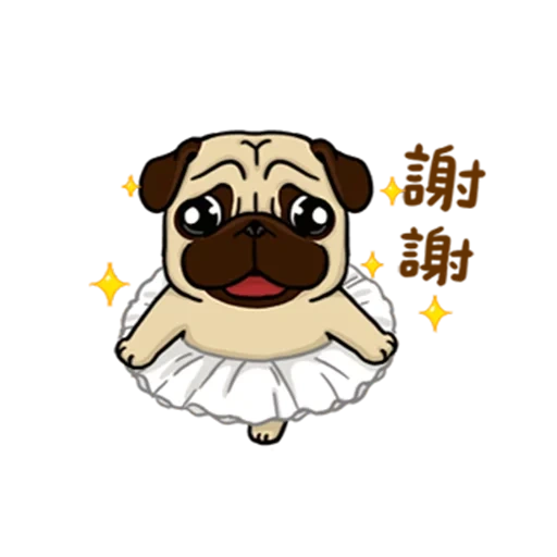 pug, perros, etiqueta de pug, perros lindos, perros felices