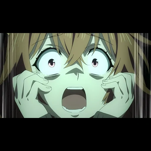 animation, cartoon animation, animation animation, cartoon characters, horrified face anime aegis hero