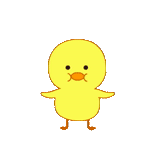 chick, pato amarillo, chick bailando, dibuja 365 pollos, lindo pollo de dibujos animados