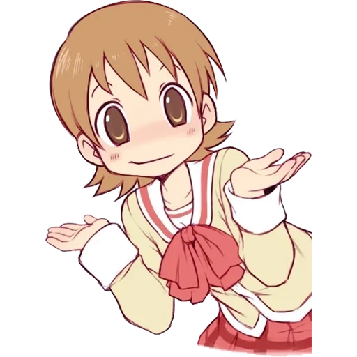 nichijou, aiyo anime, anime shrug, nichijou yukko, nichijou yuuko