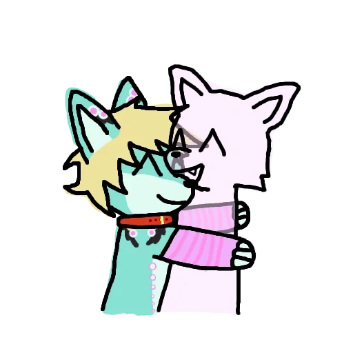 anime, tangle foxy, lolbit foxy, henry emily fnaf, mangle foxy love