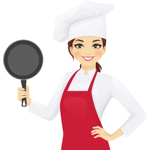 cook, женщина повар, клипарт повар, кухонный работник, женщина повар мульт