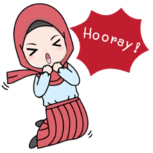 young woman, emoji girl is a hijabe