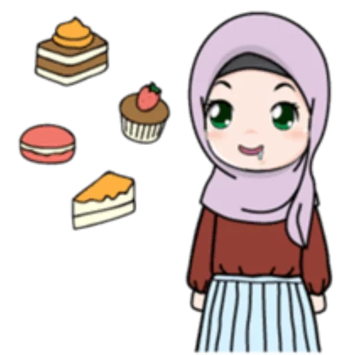 channel, ekspresi iphone hijab, hijab gadis ekspresi