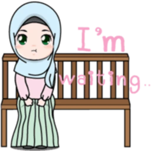 jeune femme, emoji girl est un hijabe