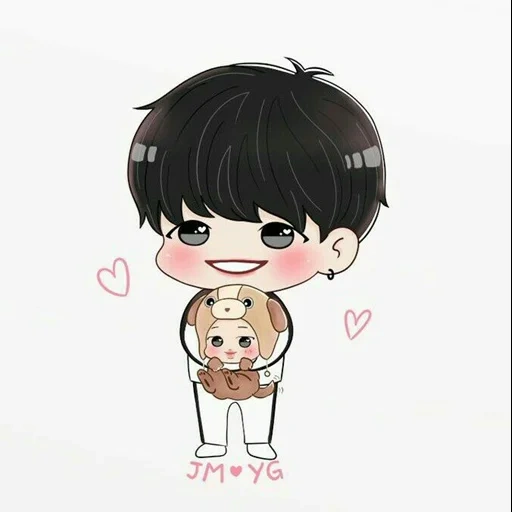 chibi bts, bts chibi, bts fanart, jungkook bts, fanfiction viguki jungkook kaninchen