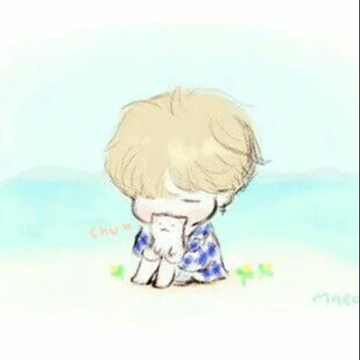 bild, bts chibi, bts fanart, jimin chibik, chibi bts jimin