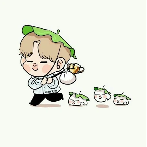 bts red cliff, bts chibi, bts fanart, yongyi chibi, bts cartoon