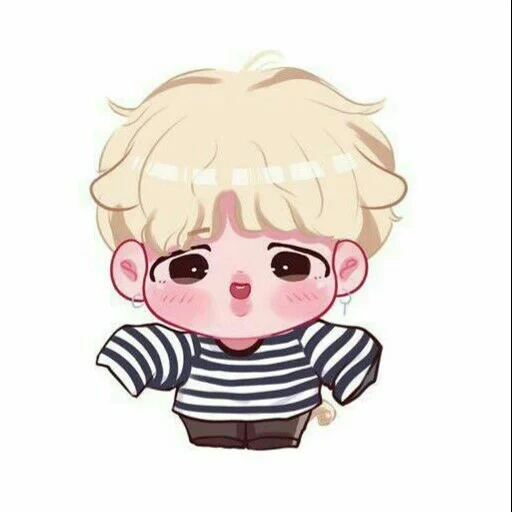 chibi bts, chibi chimin, chibi bts red sensitivity, chimin art chibi, bts qimin cute