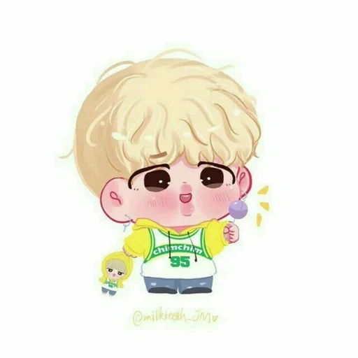 chibi bts, bts fanart, chibi bts jimin, jimin art chibi, got7 chibi jackson