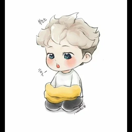 jimin, chibi art, art jimin, anak laki laki bangtan, bts art chibi jimin